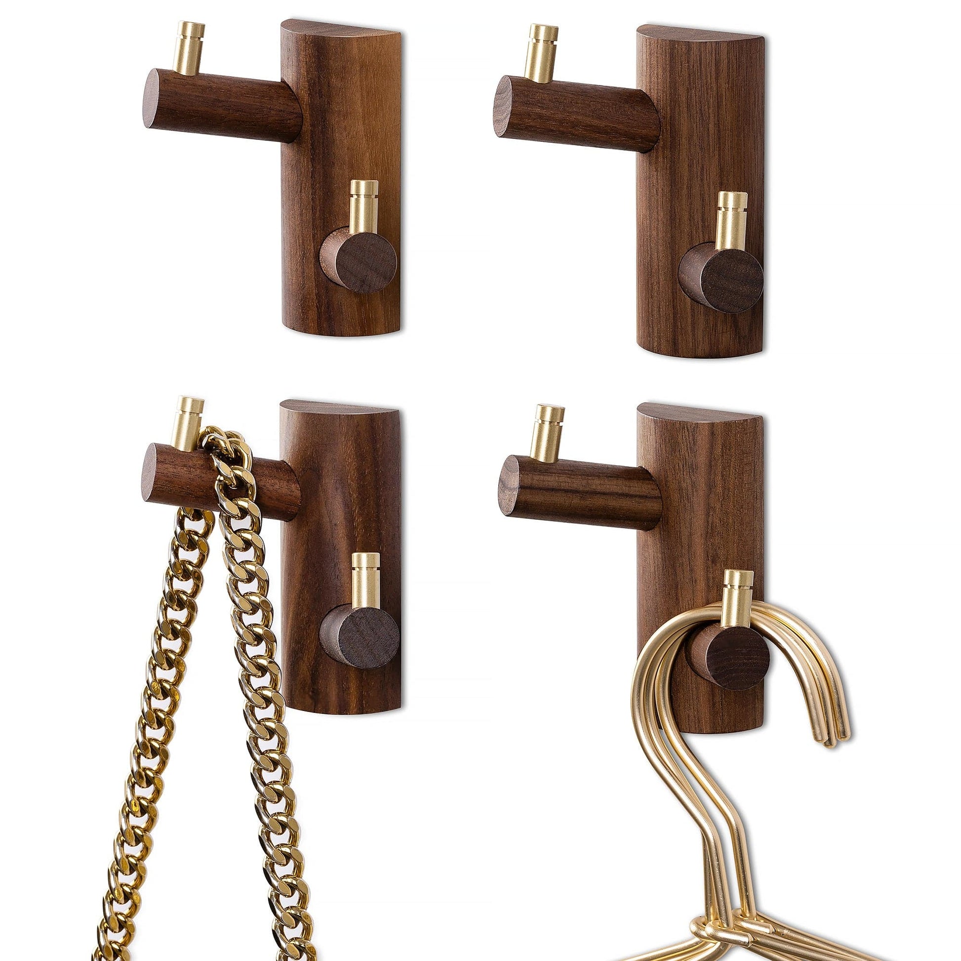Etechmart Tree Branch Wood Wall Hooks 4PCS Modern Coat Hooks